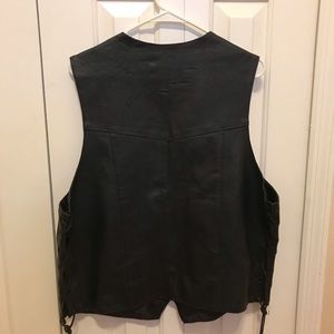 Other - Leather Biker vest size 2XL lace up sides, Harley Other - Leather Biker vest size 2XL lace up sides, Harley